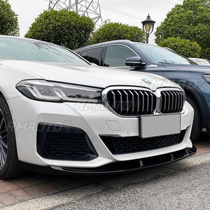 3 Piezas de Difusor de Parachoques Delantero para BMW Serie 5 G30 LCI M Sport 525i 530i 540i 2020-2022+, Aspecto de Fibra de Carbono Negro Brillante - Product Image 4