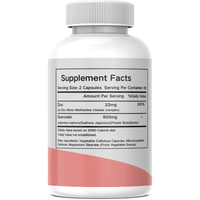 Capsules de Quercétine et de Zinc en Gros, Marque Privée d'Usine, OEM/ODM, Meilleures Ventes, Complément Antioxydant