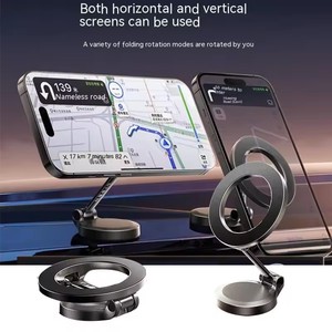 Support de téléphone magnétique en métal pour voiture Support de téléphone pliable et réglable à rotation <span class=keywords><strong>360</strong></span> pour Iphone 17 14 13 12 11 Pro Max Samsung <span class=keywords><strong>Xiaomi</strong></span> - Product Image 3