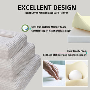 Lit orthopédique de luxe personnalisé en usine pour chien, lit imperméable lavable en mousse à mémoire de forme pour grands chiens - Product Image 4