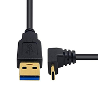 USB 3,0 Tipo A Macho a USB Tipo C 3,1 Cable cargador Sincronización DE DATOS Carga Arriba Abajo Ángulo de 90 grados