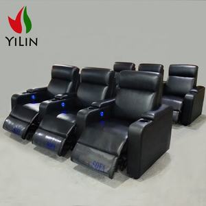 YILIN R960 VIP Fauteuil inclinable moderne en cuir noir multifonctionnel pour cinéma à domicile, canapé inclinable électrique pour salle de sport et école - Product Image 3