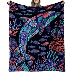 <b>Halloween</b> Skeleton Ghost Flannel <b>Blanket</b> Throw <b>Blanket</b> Nap <b>Blanket</b> Party Decor Horror Gift Machine Washable Fade Resistant YH-MT - Product Image 2
