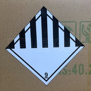 Etiqueta de Mercancías Peligrosas Clase 9, 10x10cm, para Transporte Marítimo, Contaminación Marina, Líquidos Peligrosos, Advertencia para el Medio Acuático - Product Image 1