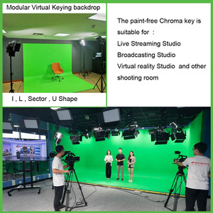 Studio virtuel modulaire pour la production vidéo avec écran <span class=keywords><strong>vert</strong></span> et clé de synchronisation pour la diffusion - Product Image 4