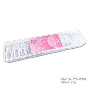 ZHI JIA Professionnel 120PCS Moule à ongles Rocket Sandwich - Capsules d'ongles double forme pour extension de polygel - Product Image 6