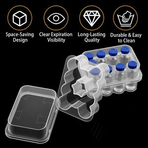 Boîtes d'emballage en plastique PP transparentes et épaisses de marque NOVISON pour flacons de 3 ml, étuis de stockage de peptides, logo personnalisé - Product Image 3