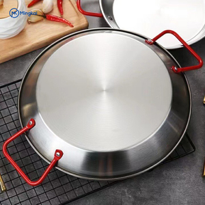 Olla de cocina para hervir mariscos plana de doble oreja de acero inoxidable pulido clásico comercial con platos de pescado para fiestas - Product Image 3