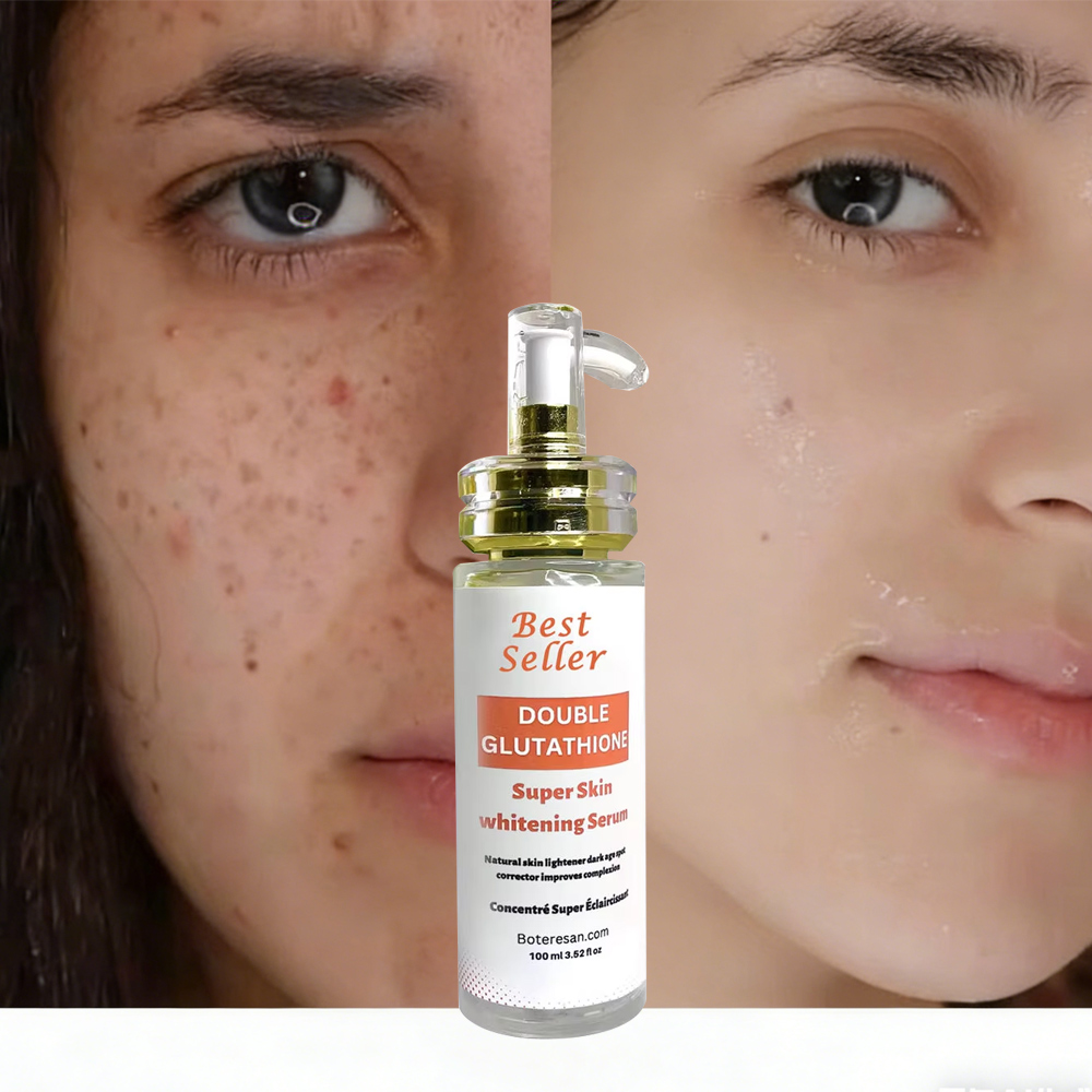 Double Glutathione Whitening Serum for Brightening and Anti-Aging on the Face, Contains Alpha-Arbutin and Niacinamide