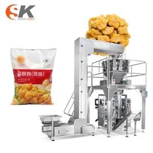 MultiFunction Automatic Weighing Nitrogen Stand up bag Banana Chip Packaging French Fries Snacks Potato Chips Packing Machine