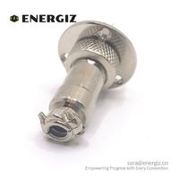 Conector de 5 Pines Macho de Metal con Montaje de Brida de 3 Orificios, Enchufe Recto Hembra de Aleación de Zinc GX12-5 IP55, Conectores de Soldadura de Baquelita Negra