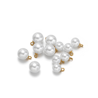 Accessoires Bijoux Breloque Plaqué Or 18K Acier Inoxydable Imitation Perles Pendentif Breloque Perle Bracelet Collier Boucles d'Oreilles