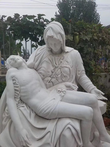 Estatua de <span class=keywords><strong>la</strong></span> Virgen María con el Niño Jesús Tallada a Mano en Mármol Blanco, Escultura Religiosa para <span class=keywords><strong>Iglesia</strong></span> <span class=keywords><strong>Católica</strong></span> - Product Image 4