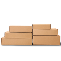 Boîte en carton ondulé en kraft avec impression CMJN sur mesure, boîte d'emballage pour petits cadeaux, boîte d'expédition postale express