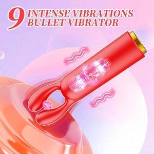 Da donna portatile in Silicone rossetto vibratore Mini coniglio clitorideo G Spot anale Dildo massaggiatore 9 modalità di vibrazione per adulti giocattoli del sesso per - Product Image 2