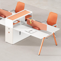 Poste de travail de bureau moderne en acier inoxydable écologique personnalisé pour employés, avec cadre de bureau informatique pour bureaux commerciaux