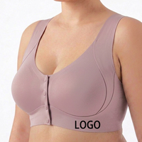 Sujetador sin costuras SHANGBINI con broche frontal, copas moldeadas, borde sellado, fácil de poner, bralette cómodo de talla grande