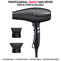Sèche-cheveux professionnel FirePhoenix F3 MAX PRO, commande en gros, 3000W BLDC, léger 490g, séchage rapide, sèche-cheveux de salon