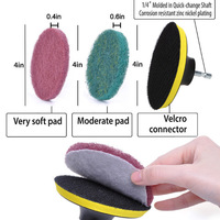 Support de tampon de polissage en mousse plastique PEX Plaque d'appui Outils abrasifs Plaque d'appui Velcroes Plaque d'appui Plaque d'appui