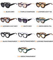 Monture Tendance Couleur Correspondant Nouveau Vintage Designer Lunettes De Soleil Unisexe Lunettes De Soleil Uv400 Protection Large Taille Lunettes De Soleil Cadre Rond