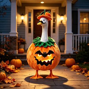 Disfraz personalizado de pato calabaza para ganso de porche, ropa y adornos para gansos de porche, ropa de Halloween para mascotas - Product Image 6