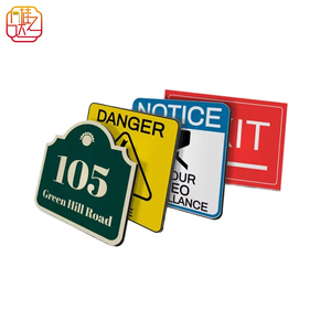 Ensemble personnalisable de panneaux de sécurité et d'adresse, <span class=keywords><strong>plaque</strong></span> en aluminium personnalisée pour la maison, les entreprises et l'industrie - Product Image 1
