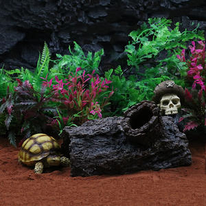 Caja decorativa para reptiles, acuario, pecera ornamental, paisajismo, casa de tortuga de corteza de resina - Product Image 4
