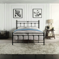 Lit Queen Size en Fer Forgé à Prix Abordable, Design Simple, Démontable, Vente en Gros