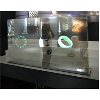 Écran tactile interactif de 55 pouces, écran OLED transparent intelligent pour la publicité, les magasins de détail, les ascenseurs, les expositions, les bijoux, le luxe