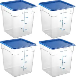 PC rõ ràng vuông thực phẩm lưu trữ container Box Set phụ kiện nhà bếp nhiều năng lực có sẵn cheep NSF