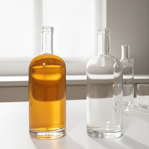 Bouteille de spiritueux en verre extra clair de 700 ml pour <span class=keywords><strong>rhum</strong></span>, whisky, vodka, tequila, gin, avec bouchon en liège - Product Image 6