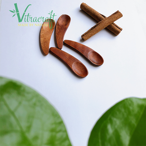 Cuillère en bois cosmétique unique Cuillère en bois pour ramasser les cosmétiques Spatule pour crème pour le visage Produits écologiques Sûr pour les utilisateurs Taille 6cm - Product Image 5