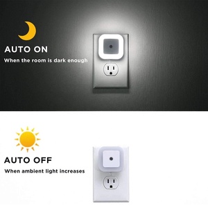 Mini <strong>LED</strong> Night <strong>Light</strong> EU/US <strong>Plug</strong> <strong>in</strong> Dusk to Dawn Sensor Wall Nights Lamp Square for Bedroom Hallway Stairs Corridor 110V 220V - Product Image 4