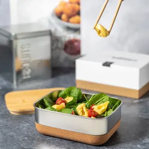 <b>Lunch</b> <b>box</b> 1L steel <b>bamboo</b> sustainable merchandising - Product Image 2