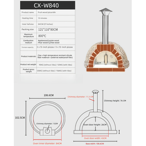 <span class=keywords><strong>Four</strong></span> à <span class=keywords><strong>pizza</strong></span> en briques d'argile rouge / <span class=keywords><strong>Four</strong></span> à <span class=keywords><strong>pizza</strong></span> rond / <span class=keywords><strong>Four</strong></span> à <span class=keywords><strong>pizza</strong></span> au <span class=keywords><strong>bois</strong></span> adapté aux petits restaurants. - Product Image 4
