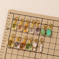 YIMEILI & Perles en cristal tressées à la main, perles colorées en forme de goutte d'eau, perles d'imitation pour accessoires de bracelet et collier DIY