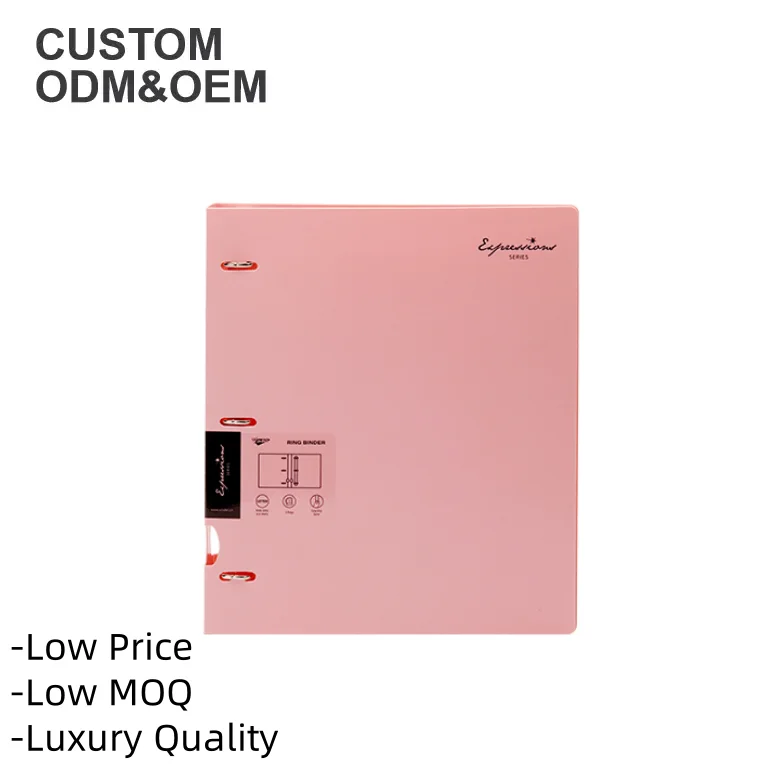 2025 Custom Morandi-Colored PP Hardcover Loose Leaf Ring Binder 3/4 Metal Ring School Level Wholesale Lever Arch Filing Product