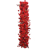 Chemin de fleurs de table pour décoration de mariage, guirlande de fleurs artificielles en soie pour la fête de mariage