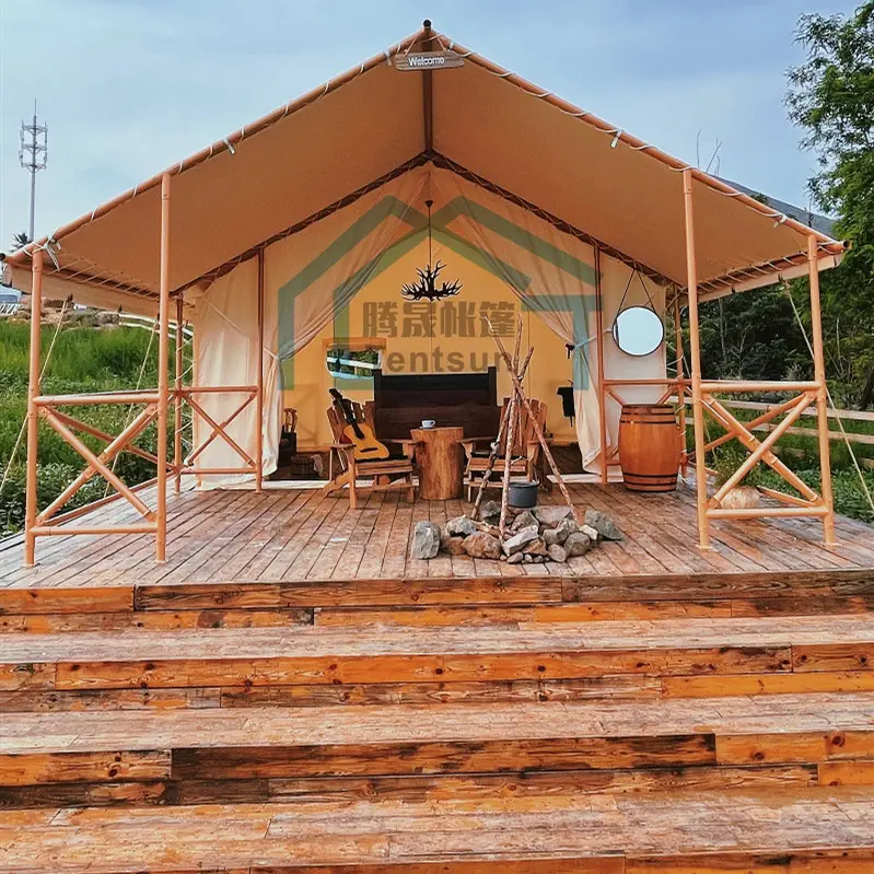 사용자 정의 사막 사파리 야외 럭셔리 방수 글램핑 플레이 캠핑 하우스 가족 리조트 빌라 호텔 텐트 판매
