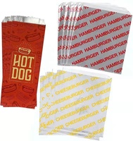 Sacs à hamburger et hot-dog en papier doublé d'aluminium avec soufflet, sacs en aluminium pour hamburgers