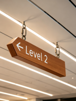 Panneau de signalisation WC suspendu en bois moderne et écologique, personnalisé, pour toilettes féminines, avec chaîne en acier, directionnel pour hôtel