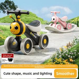 Juguete 2 en 1 con Diseño de Abeja: Caballito Balancín y Coche Deslizante, Bicicleta de Equilibrio para Niños de 2 a 7 Años - Product Image 3