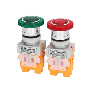 Botón de Paro de Emergencia LAY37-11ZS de Cobre/Acero Inoxidable, 10A, 1NO1NC, IP40, Interruptor de Arranque Tipo Hongo de 22mm - Product Image 2