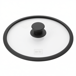 KARL KRGER Glass Lid Sapphire Silicone Rim 16cm <b>Pan</b> Cover - Product Image 2