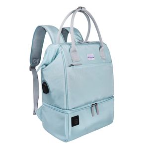 Mochila de maternidad para mamá y bebé, poliéster duradero con cierre de cremallera, aislamiento térmico, características multifuncionales, bolsa térmica. - Product Image 3