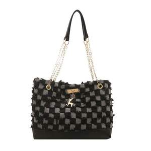 Nouveau sac fourre-tout en toile vieillie printemps-été grande capacité, sac à bandoulière portable pour femme - Product Image 4