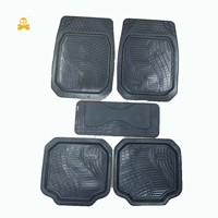 Tapis de sol universels pour voiture, tapis de voiture en PVC, accessoires universels, ensemble complet de 5 pièces