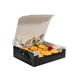 Waffle snack food box, takeaway foldable meal box, pasta box