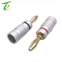 Prise banane en cuivre plaqué or Nakamichi moyen sans soudure 4MM sans LOGO prise de fil de haut-parleur audio