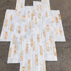 Panneaux <span class=keywords><strong>de</strong></span> placage en <span class=keywords><strong>pierre</strong></span> couleur or, revêtement mural en <span class=keywords><strong>pierre</strong></span> naturelle pour intérieur et extérieur - Product Image 3